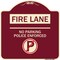 Signmission Fire Lane No Parking Police Enforced Heavy-Gauge Aluminum Sign, 18" x 18", BU-1818-24005 A-DES-BU-1818-24005 - alternate 1